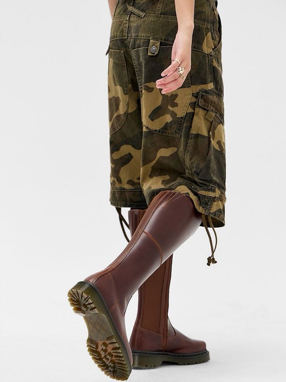 Dr. Martens Amaayah Hi Butterscotch Leather Knee High Boots Size 8 NIB - Picture 12 of 16
